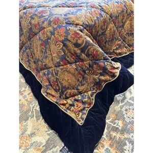 VTG Chaps Ralph Lauren Leighton Jacobean Old World Queen Comforter & Sham Set